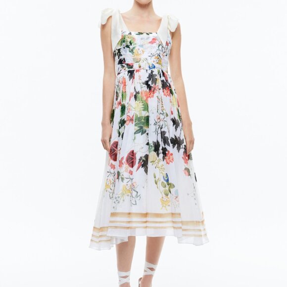 Alice + Olivia HAVEN CORSET TOP FLARED FLORAL PRINT MIDI DRESS. NWT $795 - Picture 5 of 5